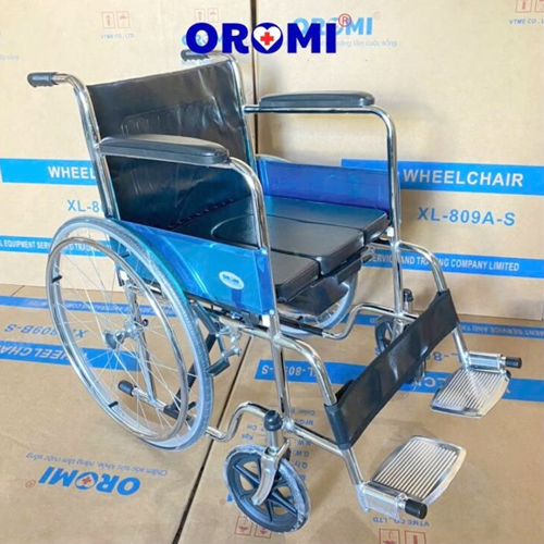 Xe Lăn Có Bô OROMI XL809B-S Không Phanh Cho Người Đẩy